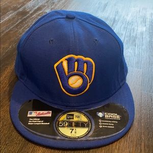 New Era Milwaukee Brewers Fitted Hat SZ 7 1/8